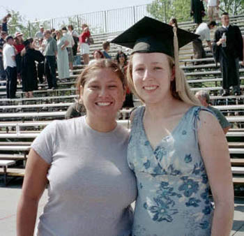 Mrs.splorp! with her best friend, Maria, at her graduation from C-SUN