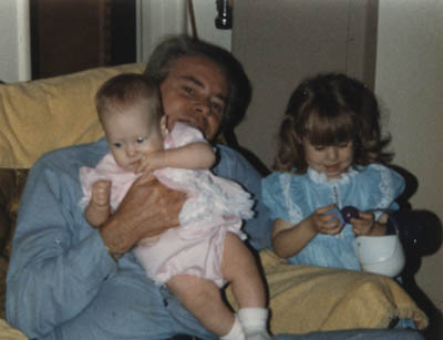 Mrs. splorp! with her sister, Jennifer, and Grandpa Chuck