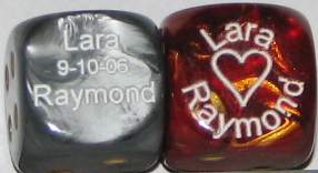 Mr. & Mrs. splorp!'s wedding dice