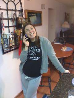 Lizard in her TROGDOR! shirt