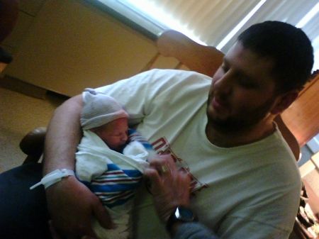 Maxwell Edward with dad - now with face!