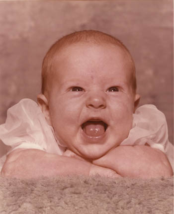 Newborn Mrs. splorp! a month after her birthday